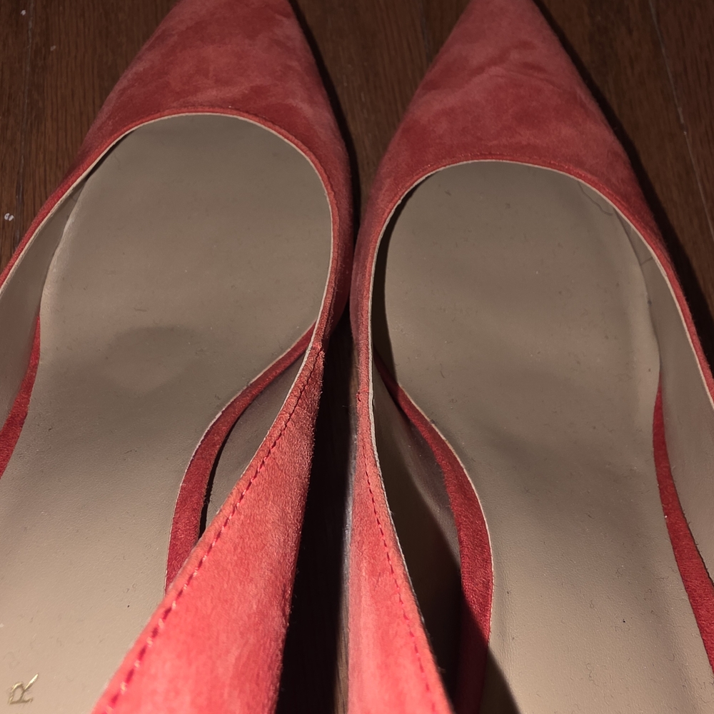 Ann Taylor Mila Red Suede Pumps - Picture 7 of 13